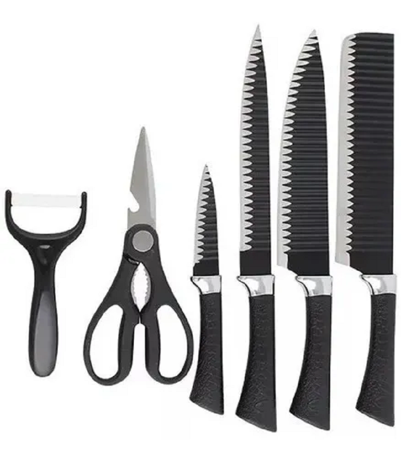 Juego de cuchillos antiadherentes x6
